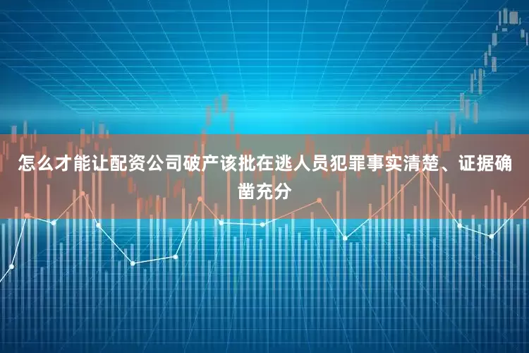 怎么才能让配资公司破产该批在逃人员犯罪事实清楚、证据确凿充分
