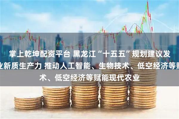掌上乾坤配资平台 黑龙江“十五五”规划建议发布：培育农业新质生产力 推动人工智能、生物技术、低空经济等赋能现代农业